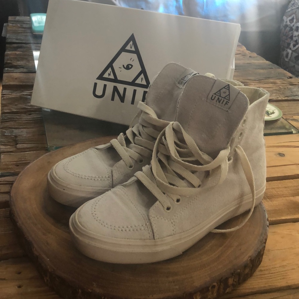 Unif Dont Skate high tops leather shoes never worn